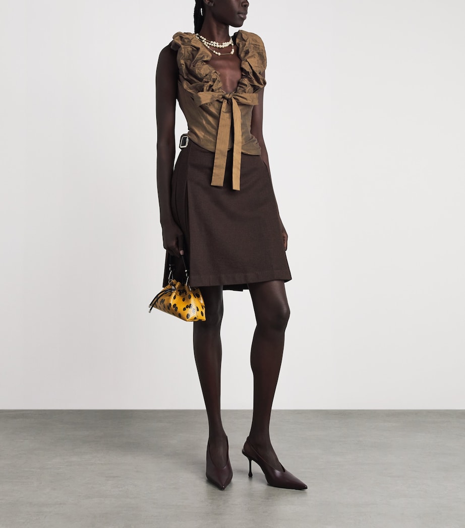 Vivienne Westwood Womens Ruched Kendall Corset Top Bronze Image 2