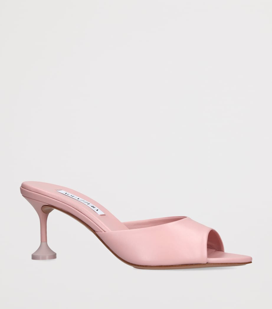 Leather Bisous Mules 85 PALE PINK Image 3