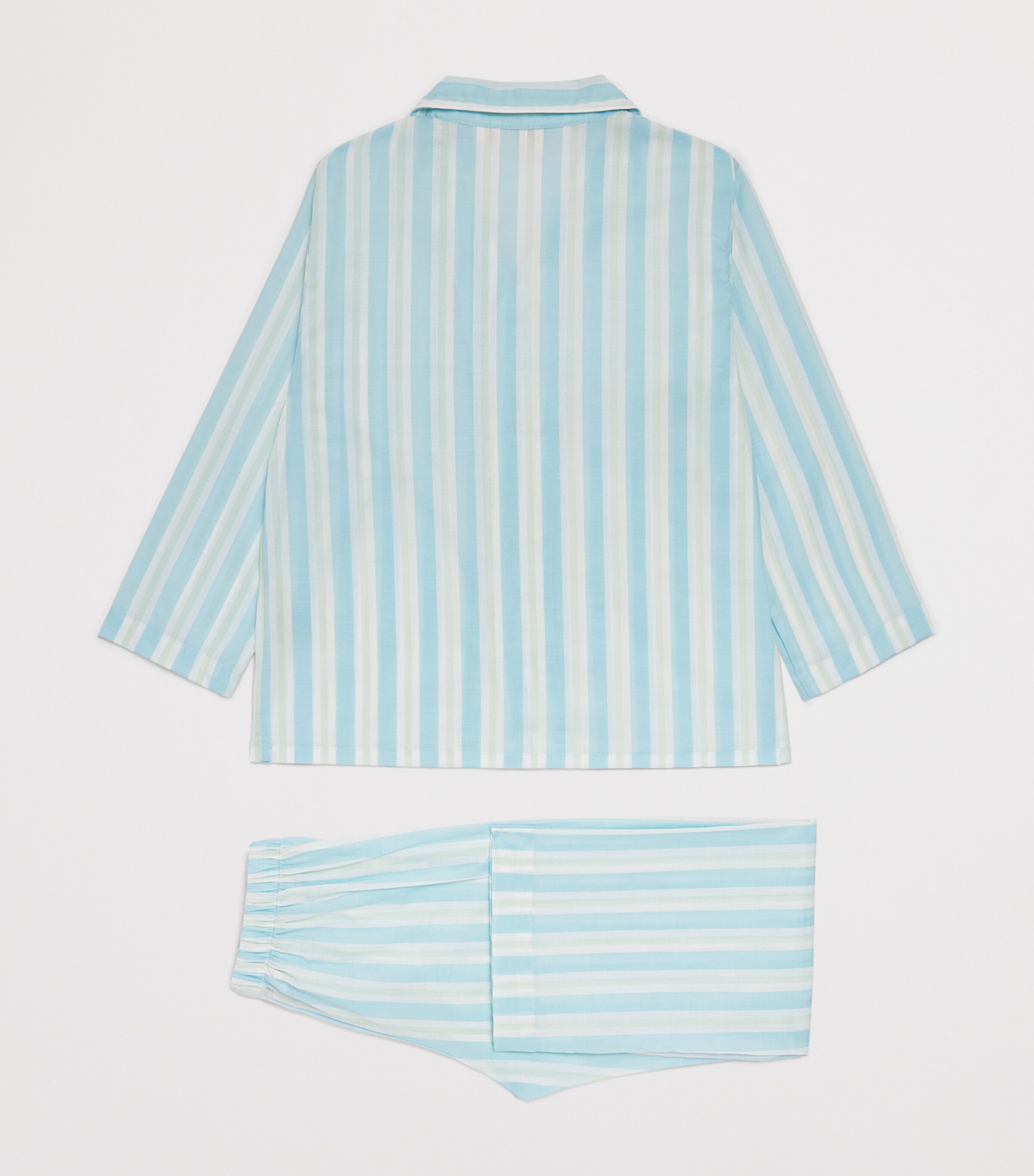 Derek Rose Kids Cotton Batiste Amalfi Pyjama Set (3-16 Years) Blue Image 2