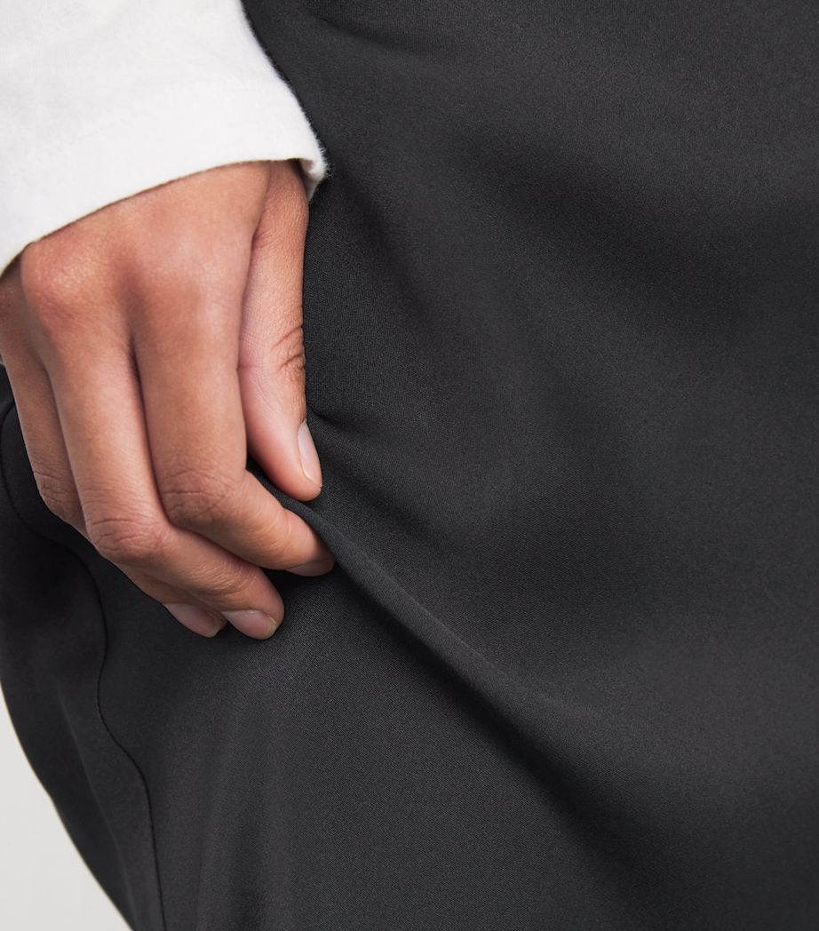 Silk Bar Maxi Skirt BLACK Image 6