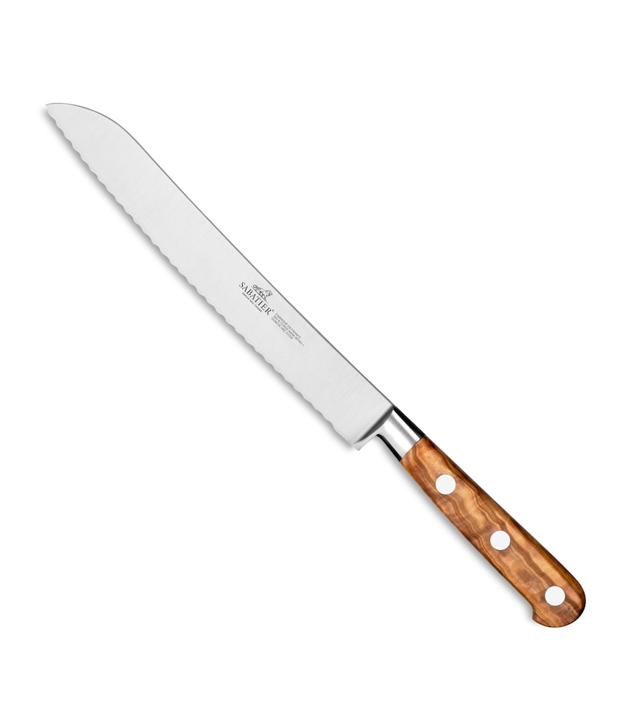 Stainless Steel Provencao Bread Knife (20cm) OLIVE WOOD Image 1