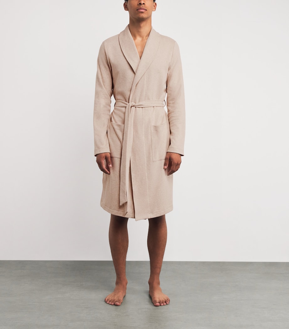 Cotton-Blend Cozy Living Robe 2895 CAMEL MELANGE Image 2