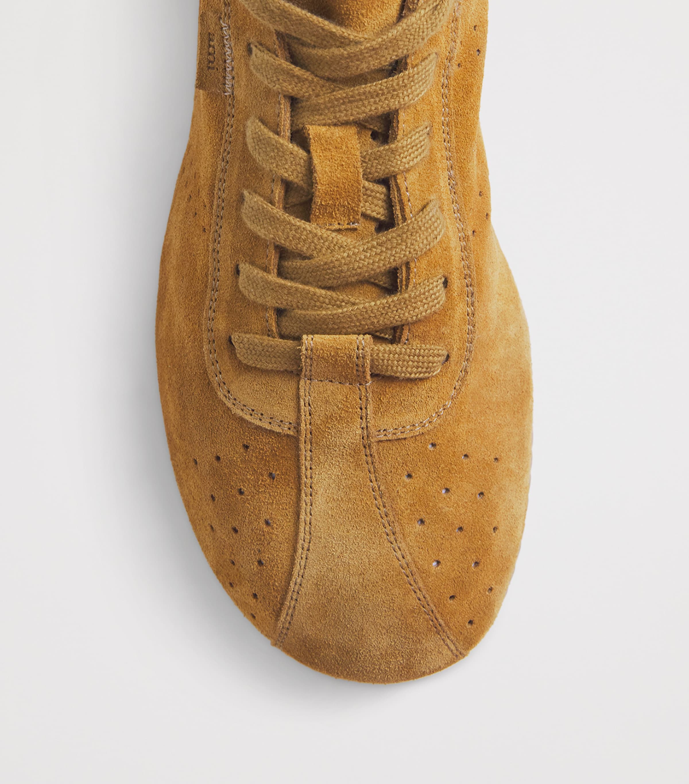 AMI Paris Suede Soft Sneakers Caramel Image 6