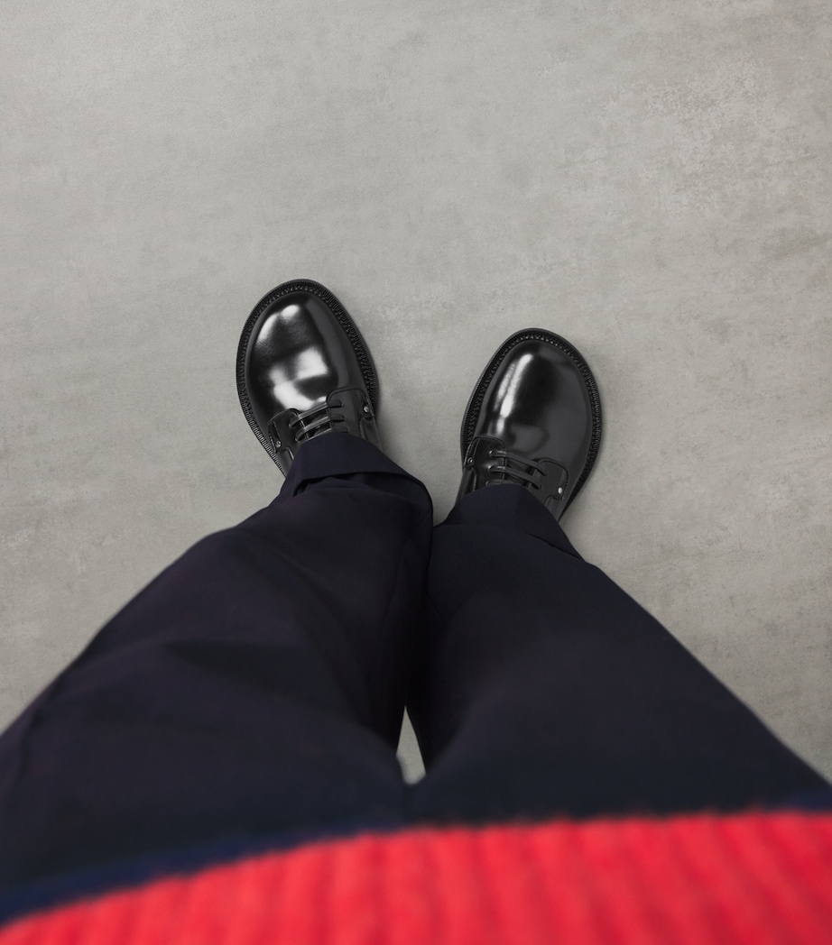 Leather Anatomical Derby Shoes 001 - NOIR Image 2