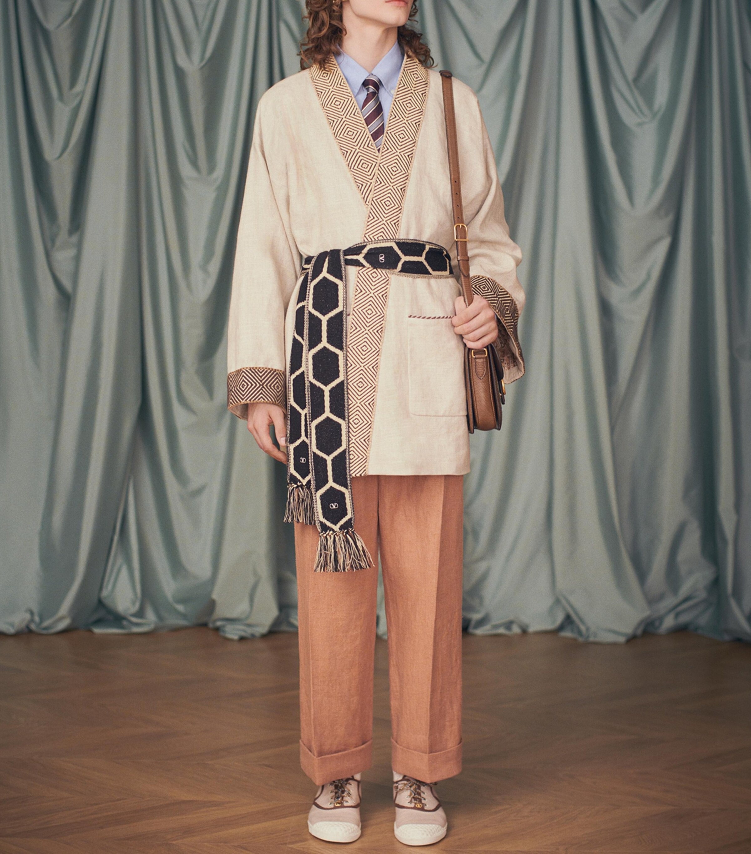 Cotton-Blend Jacquard Scarf K85 Image 8