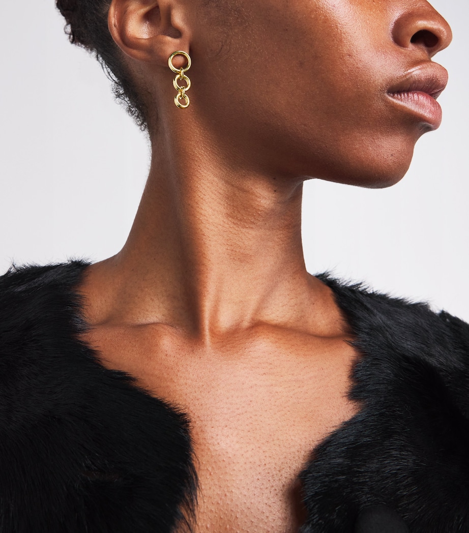 Yellow Gold Talan Link Earrings YELLOW GOLD Image 2