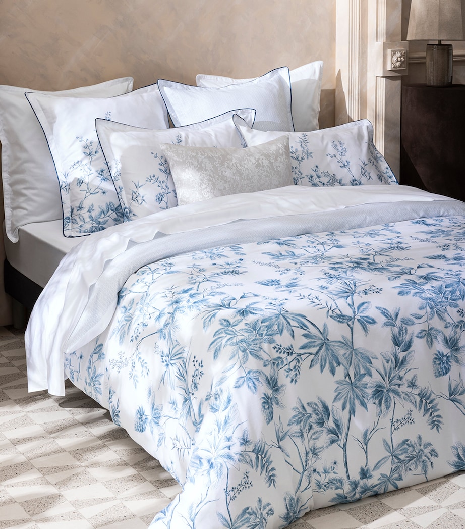 Alexandre Turpault Organic Cotton Amboise King Duvet Cover (230cm x 220cm) Medium Blue Image 3