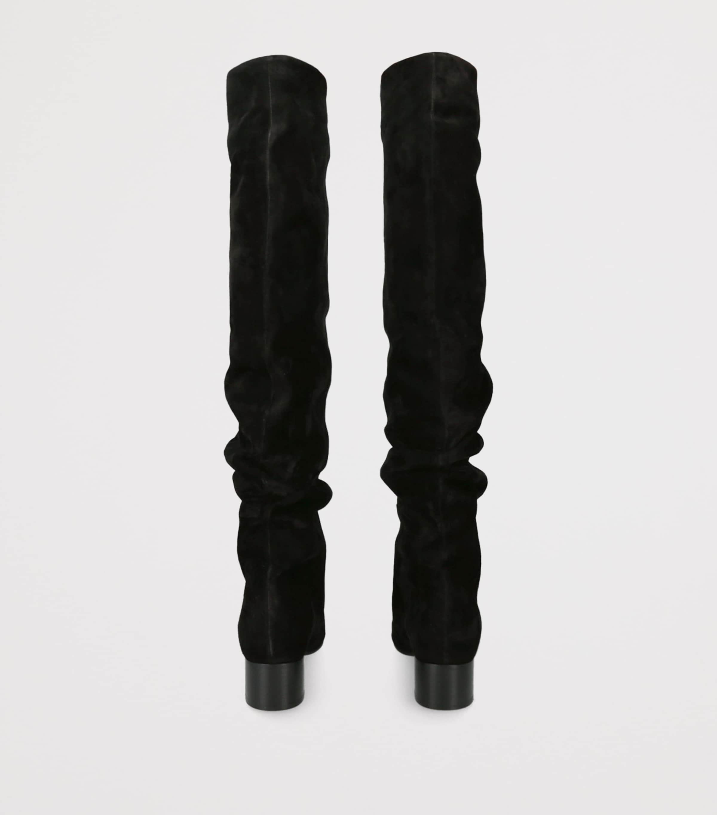 Suede Andee Over-The-Knee Boots 40 BLACK Image 2