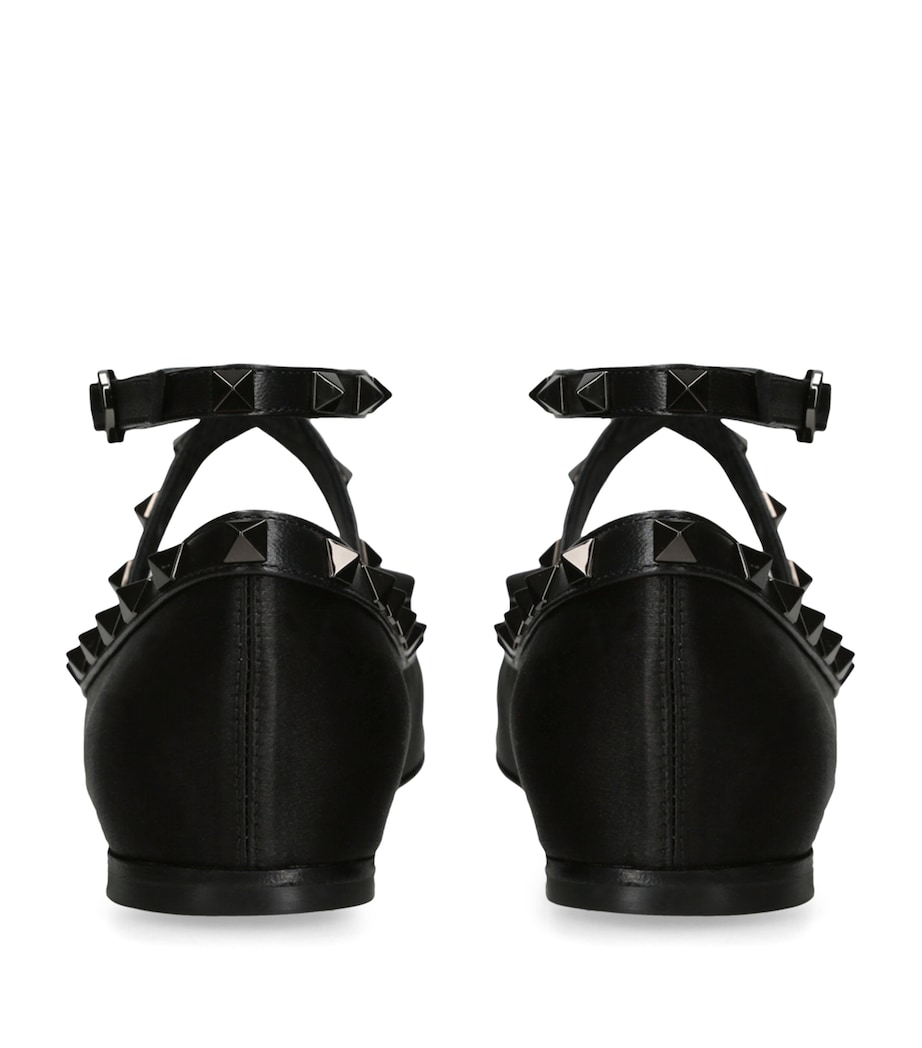 Valentino Garavani Rockstud Ballerina Flats Black Image 2
