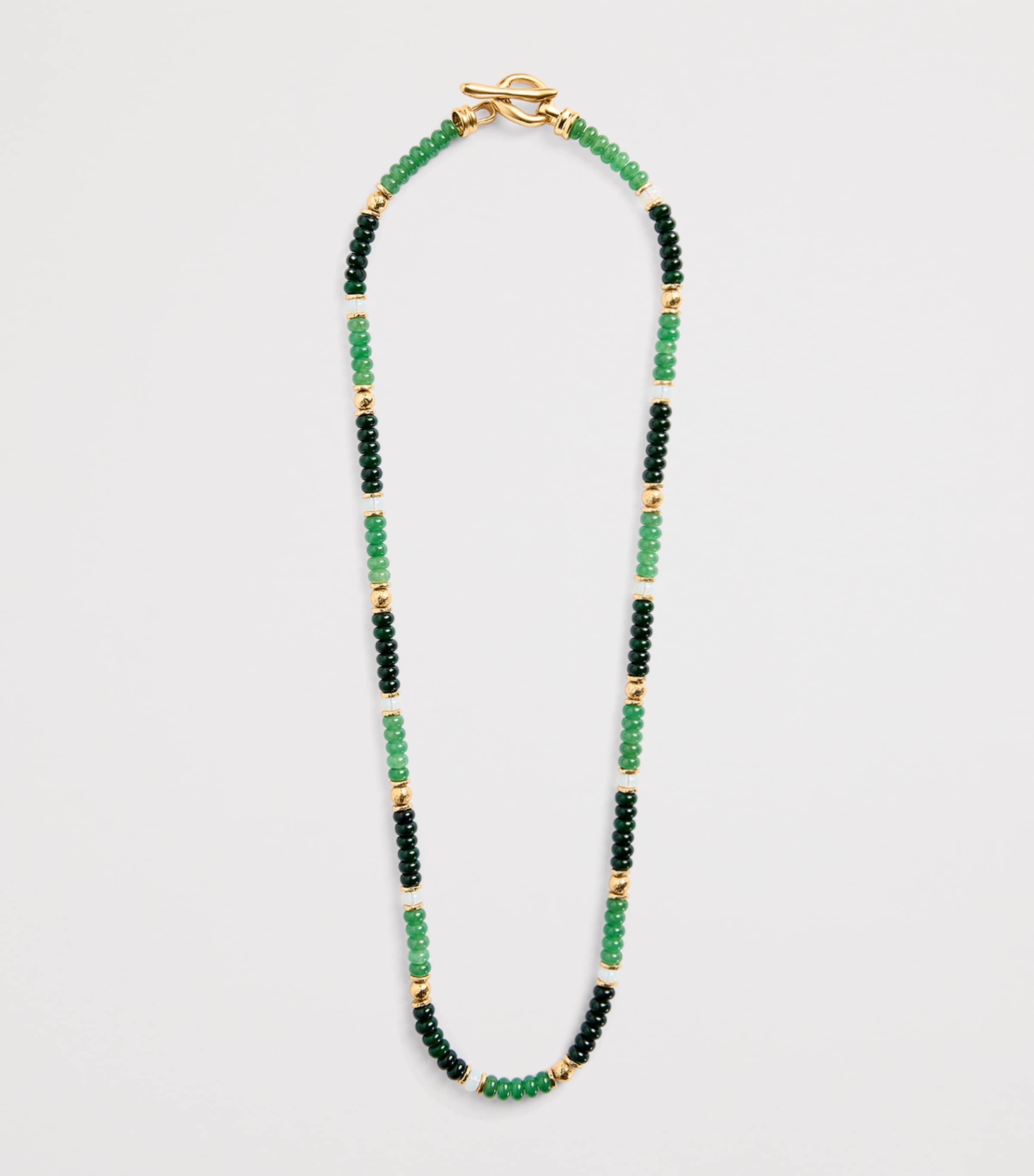 Malachite Beaded Mellow Stone Necklace ANTQE GLD/MLCHTEAGMA Image 3