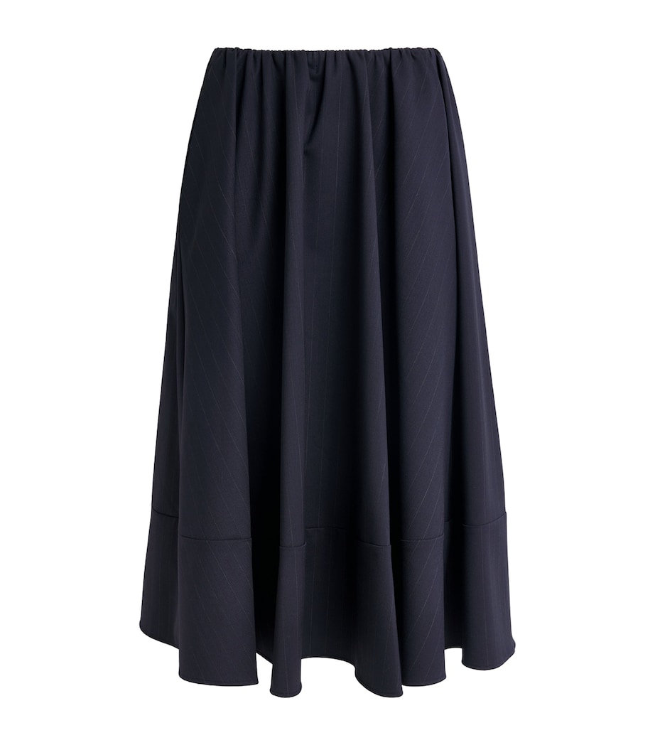 Wool-Blend Pleated Midi Skirt NAVY Image 1