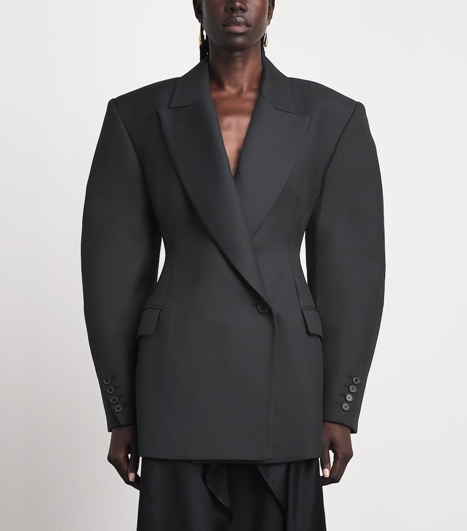 Source Unknown Womens Hourglass Martha Blazer Bk Image 4