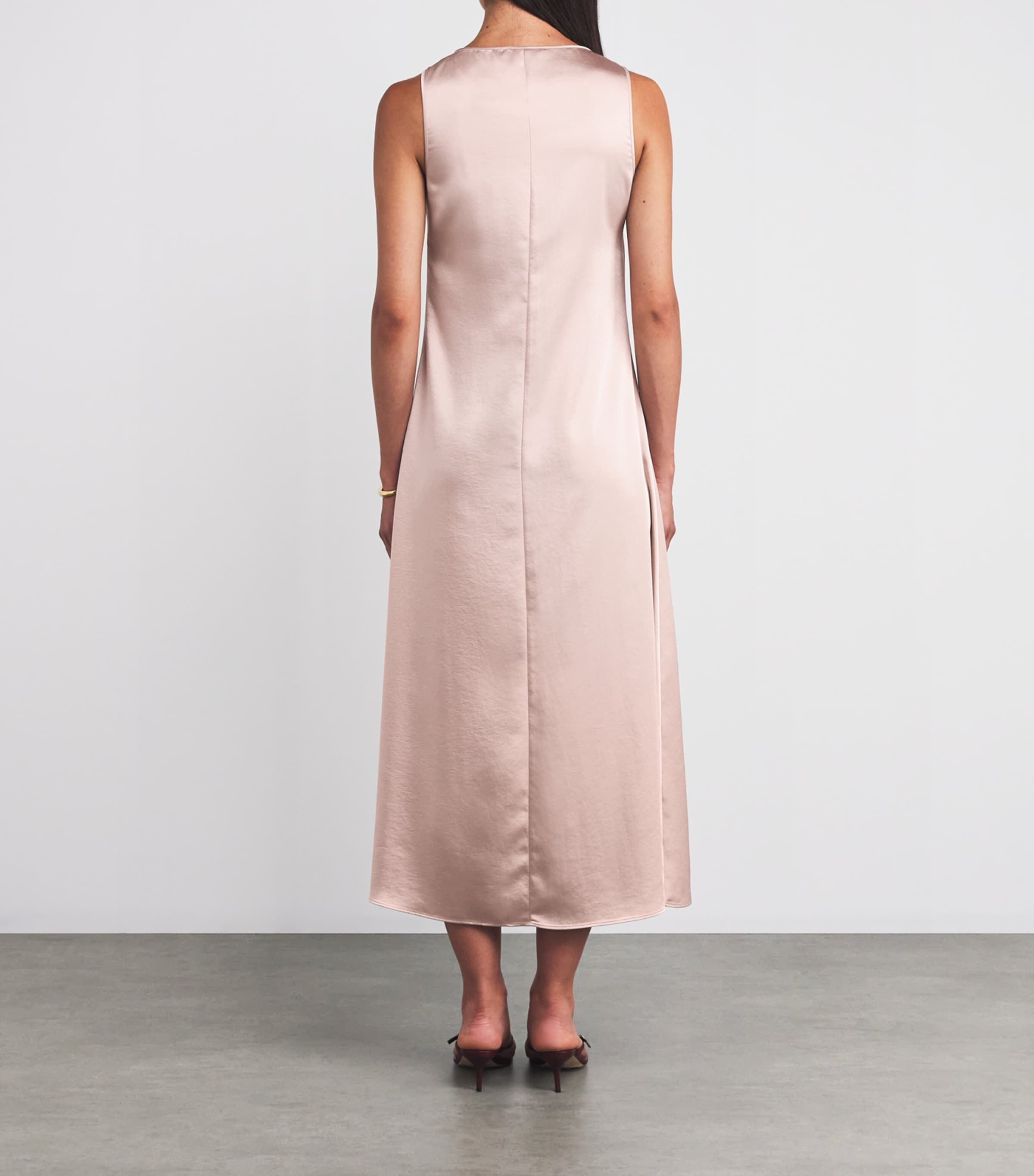 Satin Midi Dress POWDER Image 3