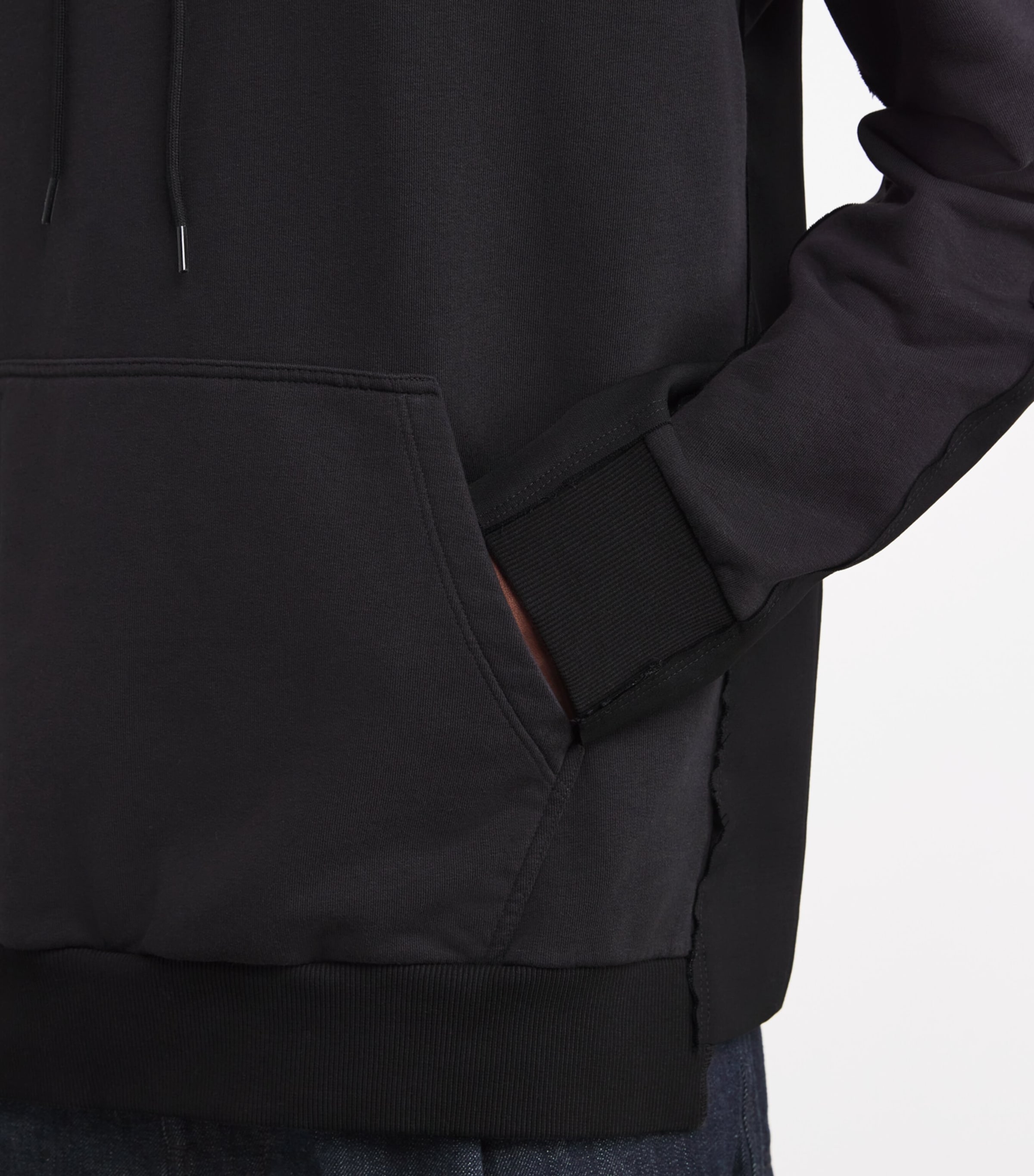 MM6 Maison Margiela Virgin Wool and Jersey Panelled Hoodie