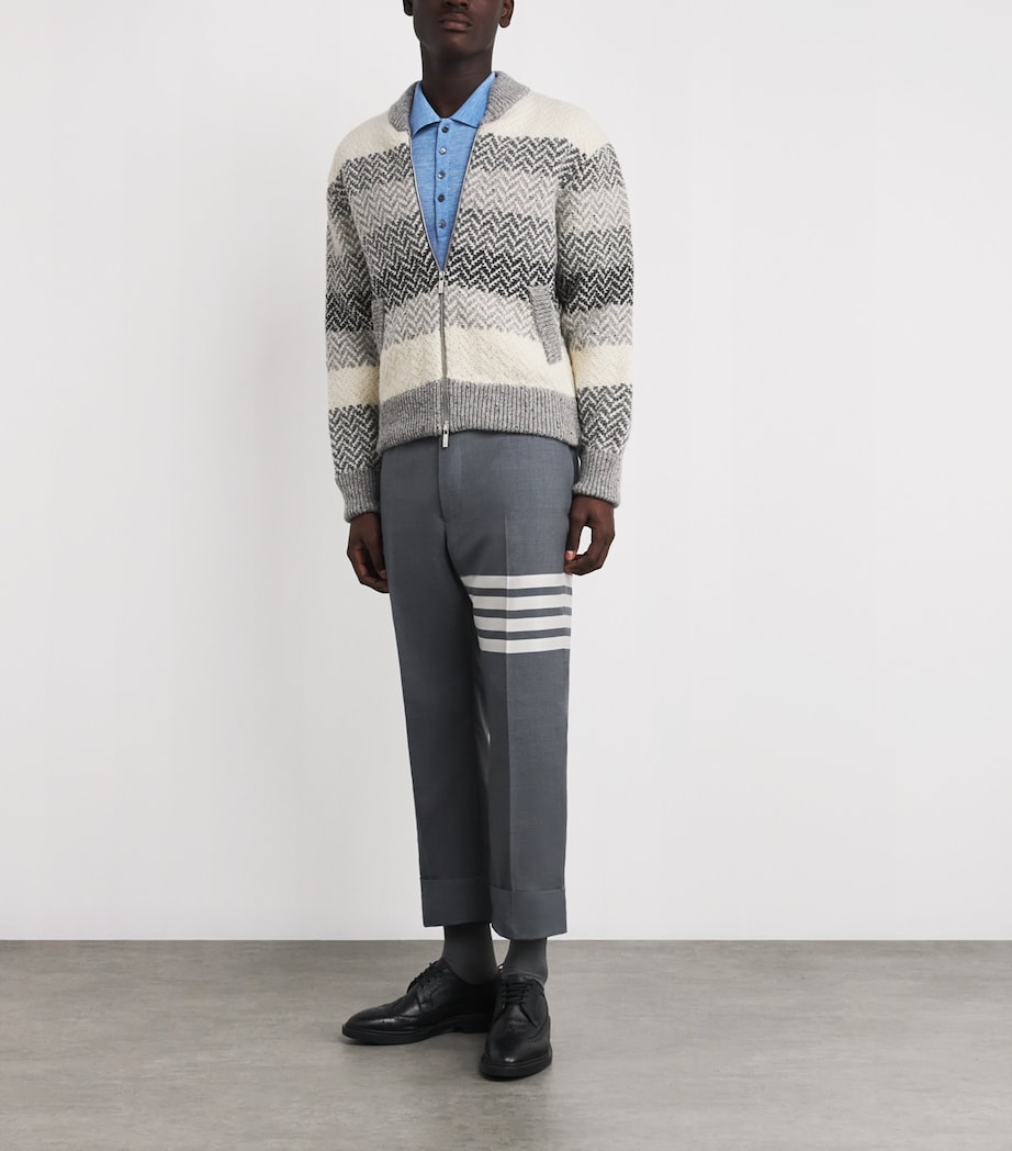 Wool 4-Bar Polo Shirt LIGHT BLUE Image 2