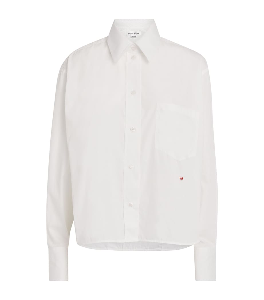 Cropped Embroidered Shirt 6 WHITE Image 1