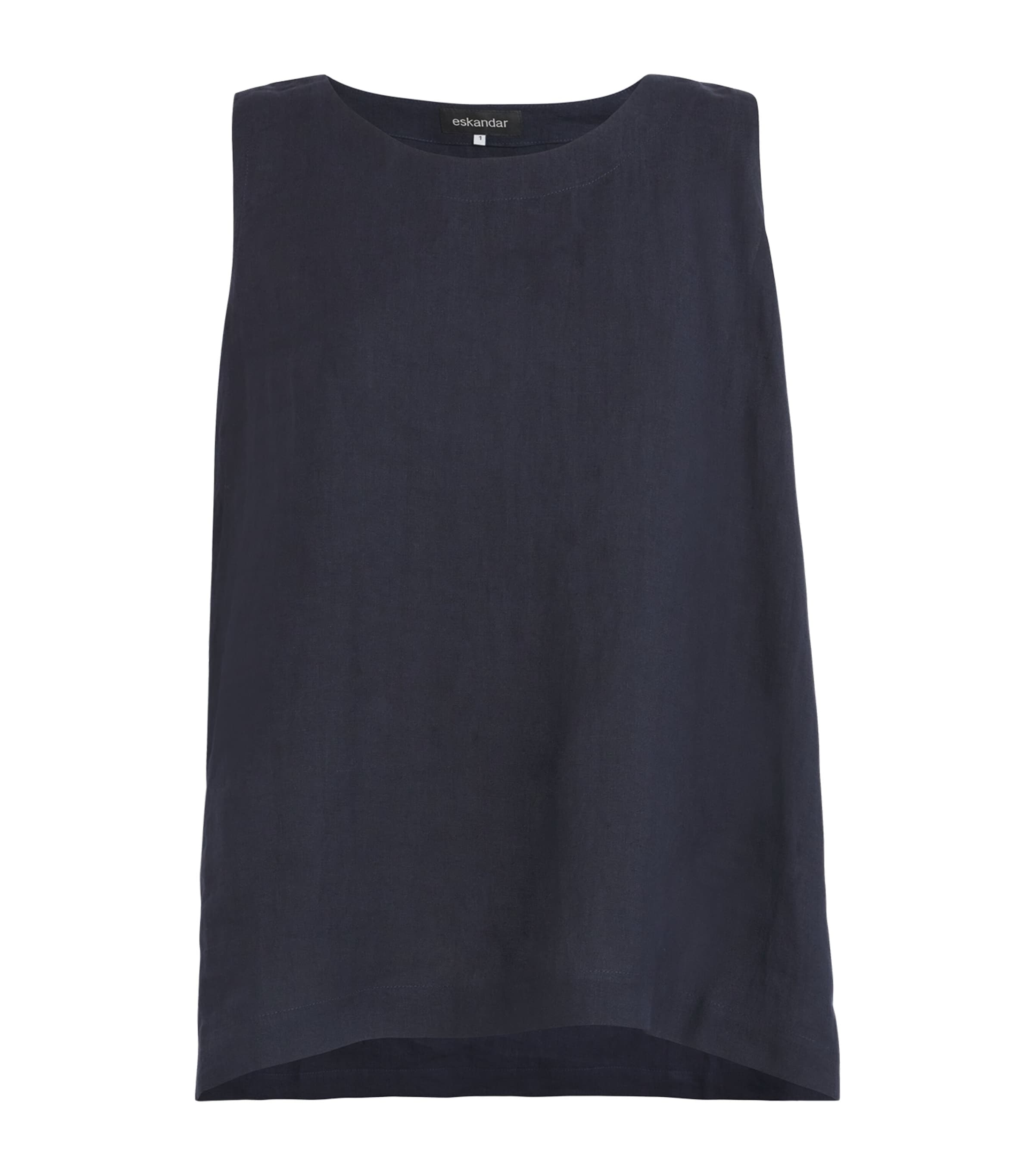 Eskandar Linen Round-neck Tank Top