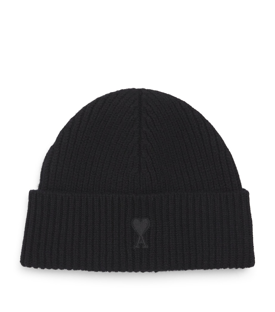 Merino Logo Beanie 0180 - NOIR/NOIR Image 1