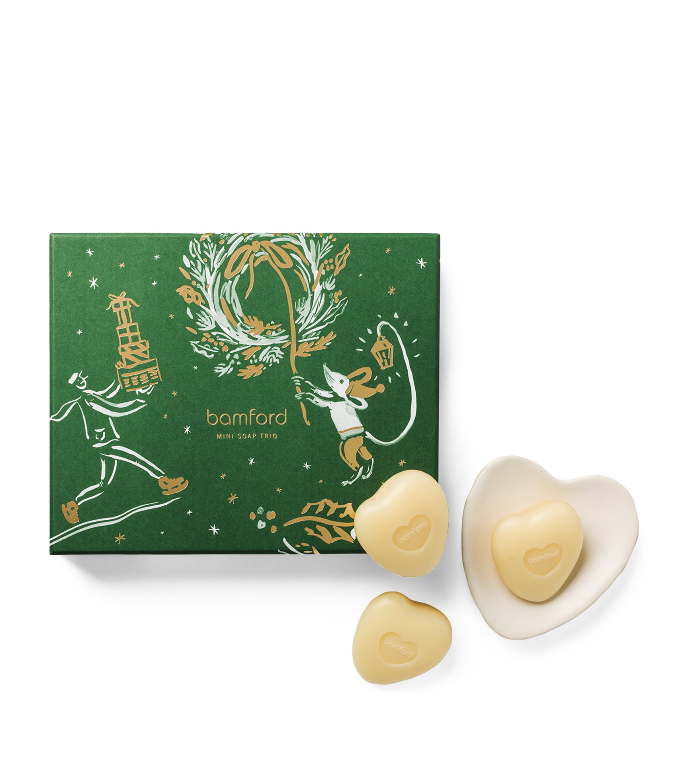 Bamford Soap Trio And Dish Gift Set