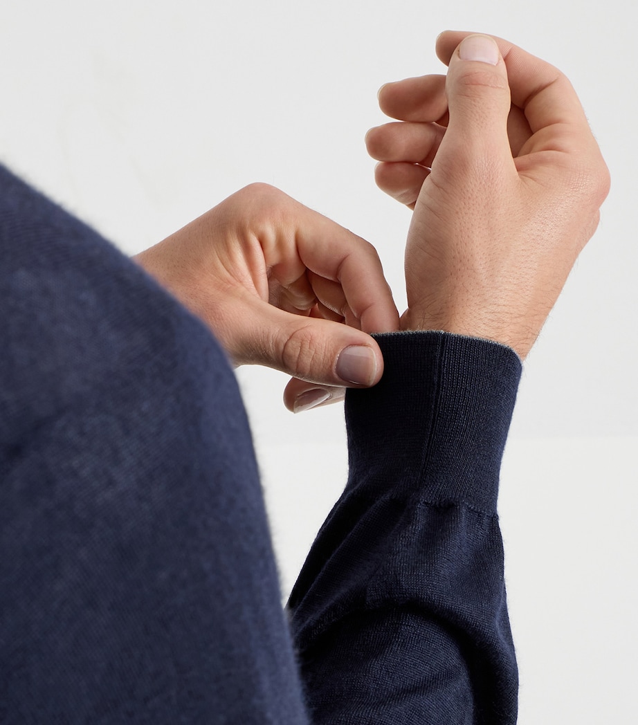 Brunello Cucinelli Mens Cashmere-Silk Crew-Neck Sweater Image 6