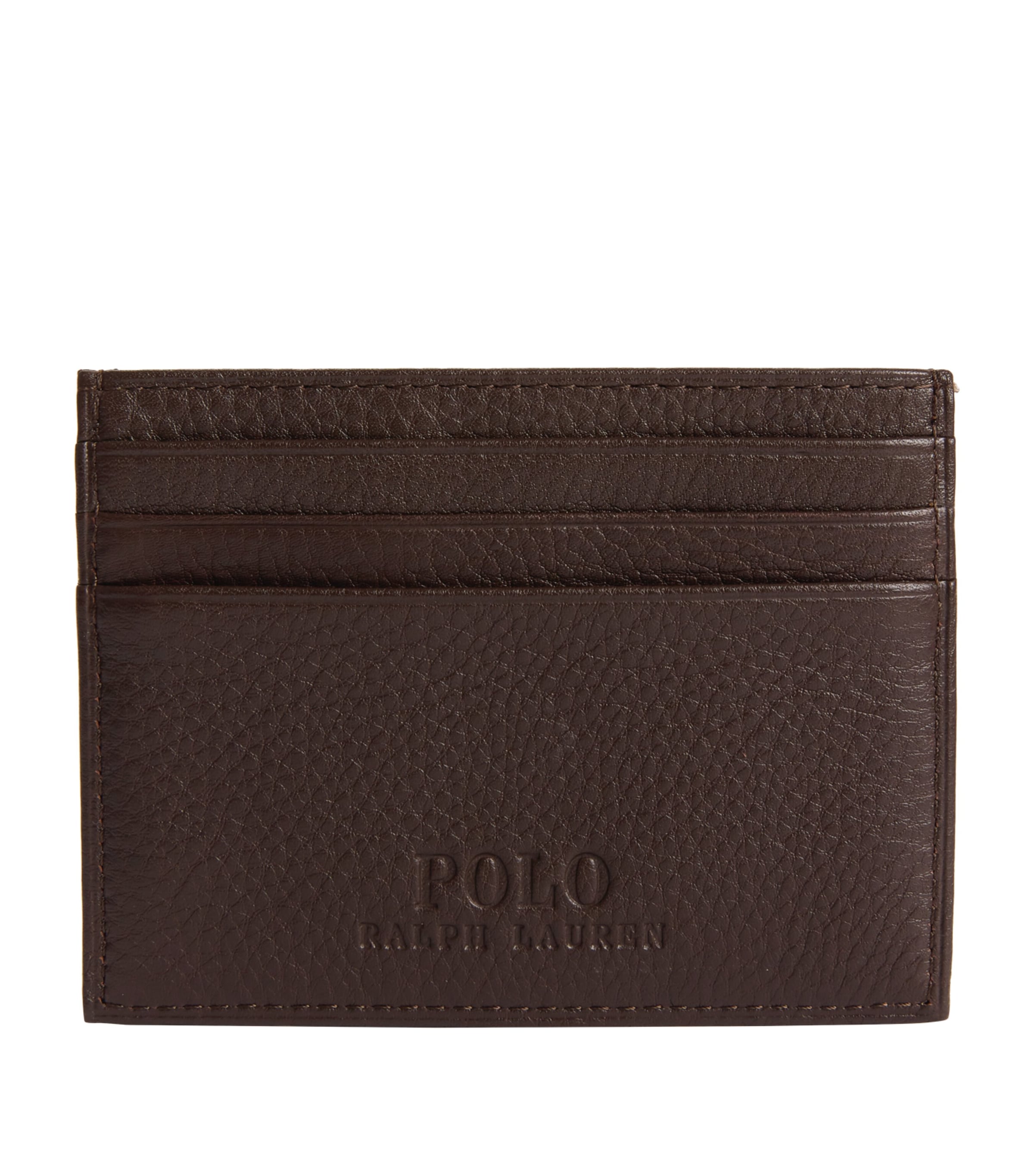 Polo Ralph Lauren Leather Logo Card Holder Brown Image 4