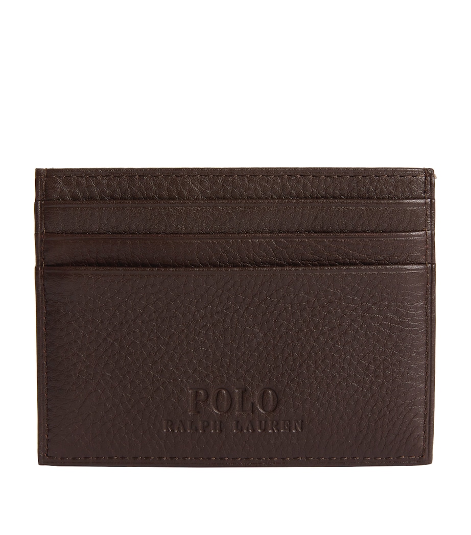 Leather Logo Card Holder BROWN Image 3