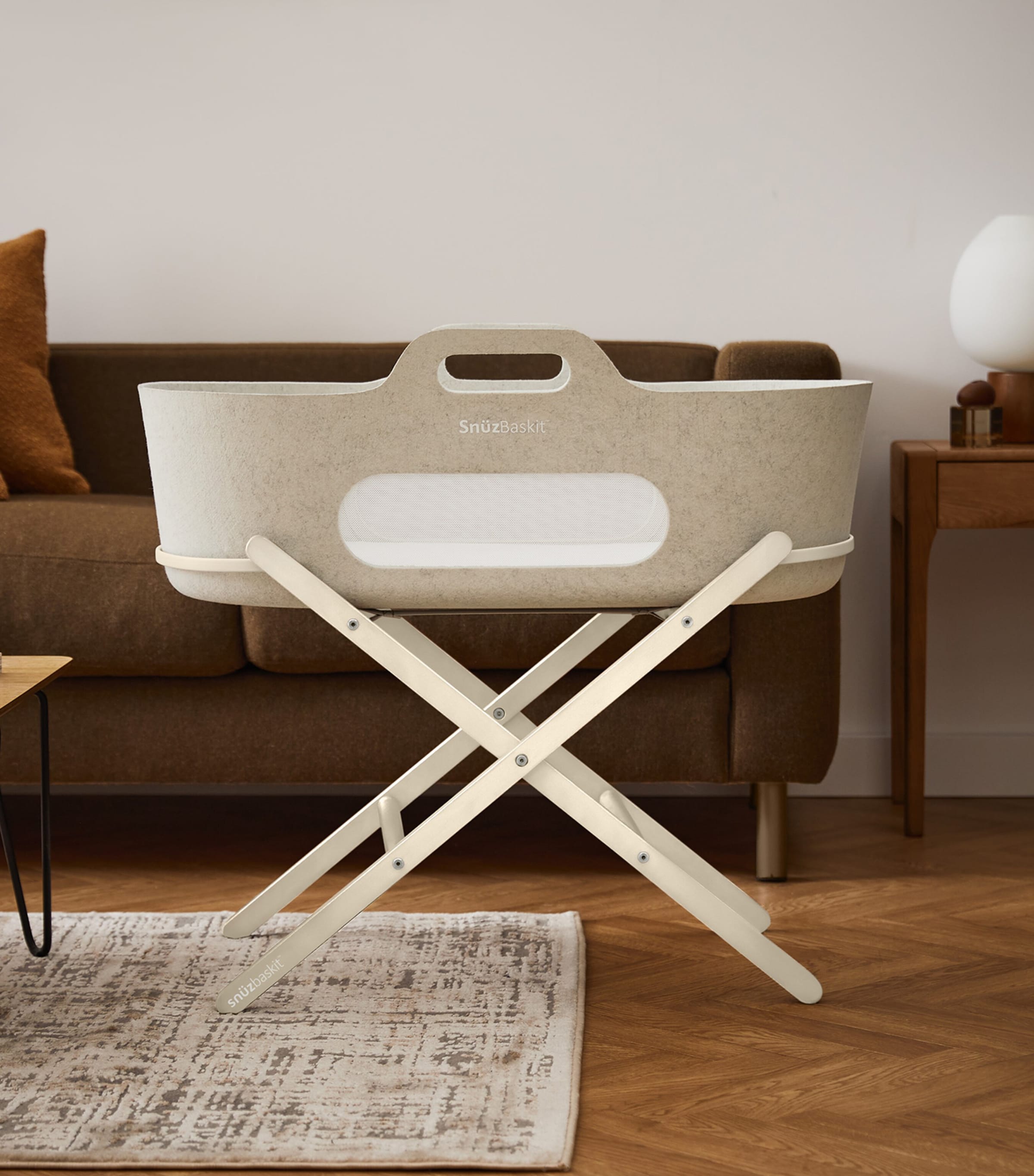SnüzBaskit Barley Moses Basket & Cashmere Stand BARLEY&CASHMERE Image 5