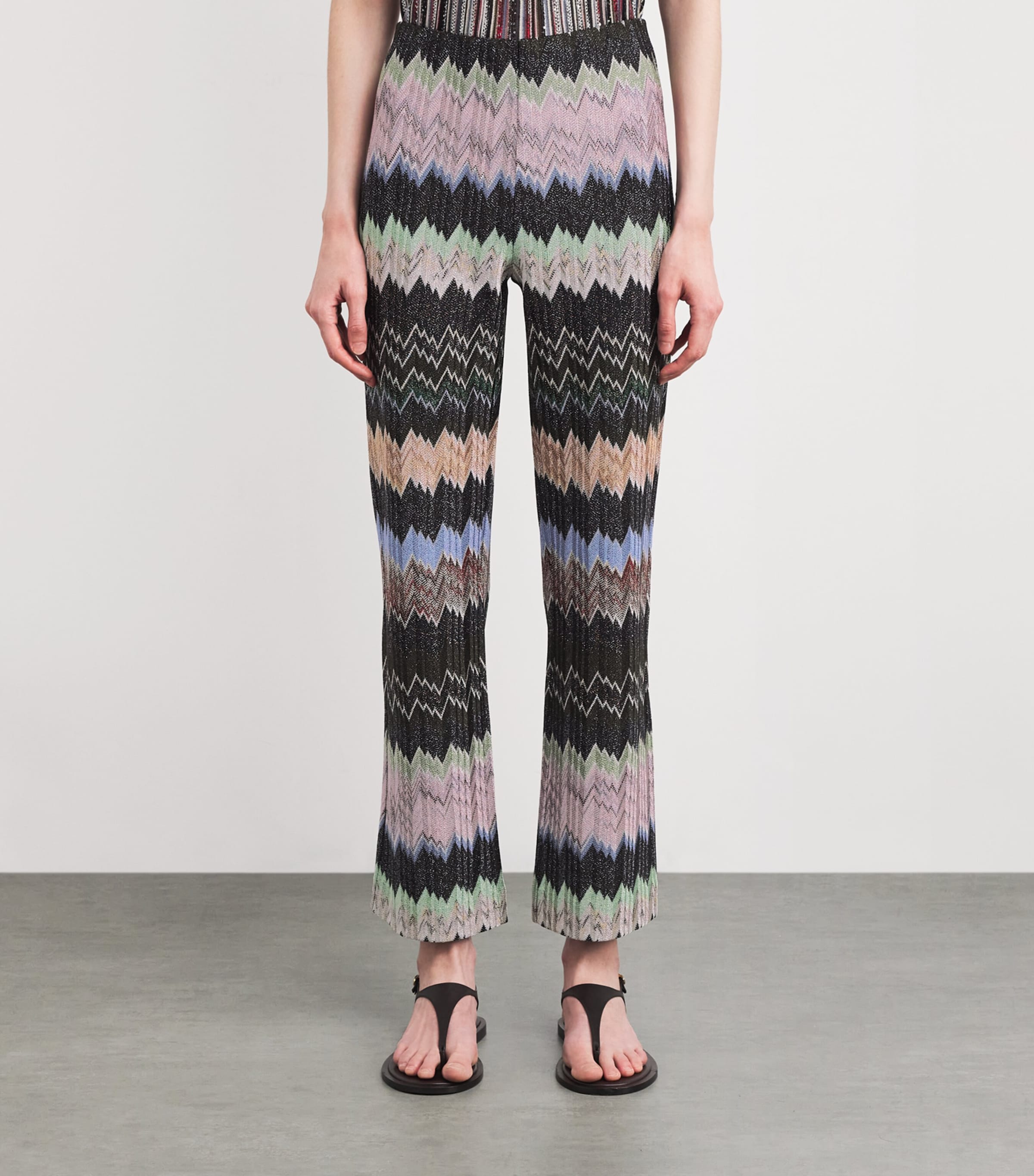 Snake Flared Trousers SM9YN MULTI W BLACK Image 3