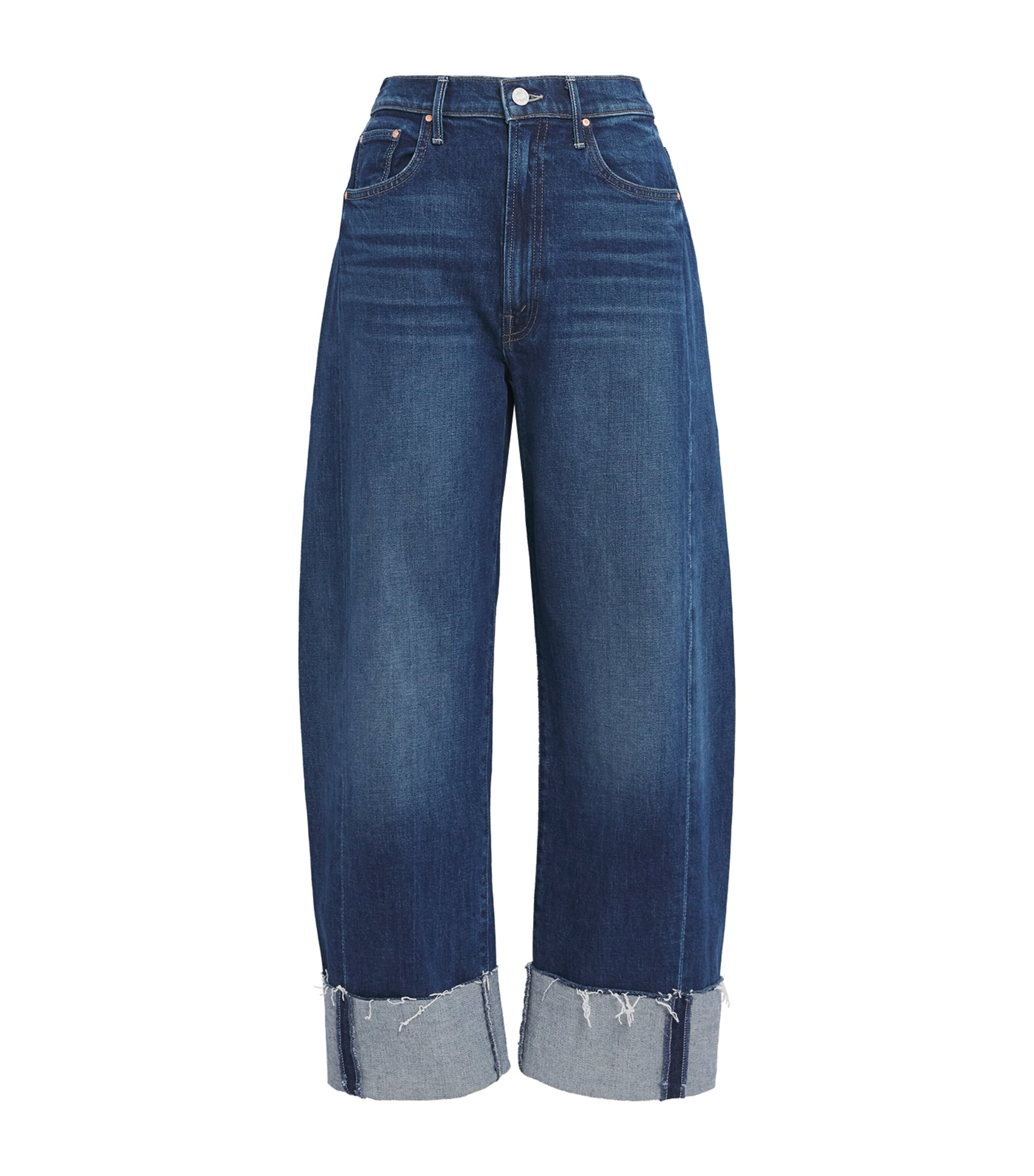 Mother The Half-pipe Ankle-cuff Jeans In Blue