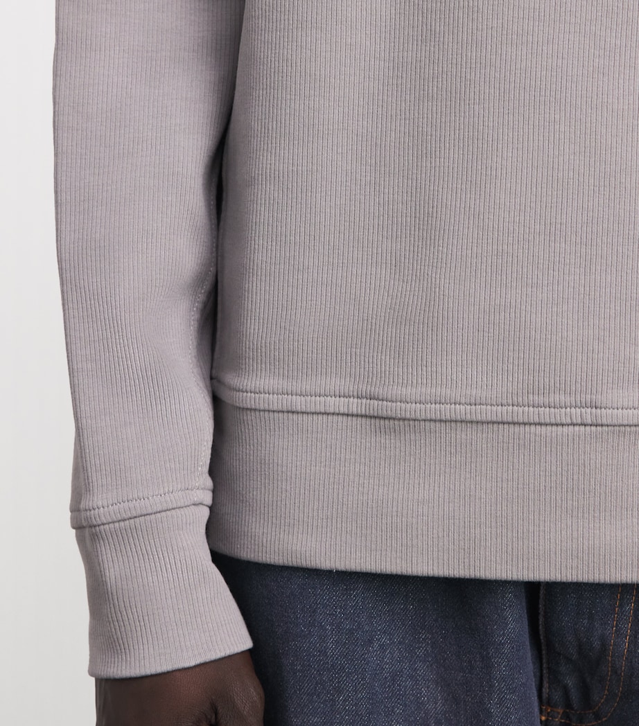 Stone Island Mens Cotton Rib-Knit Compass Sweatshirt Image 3