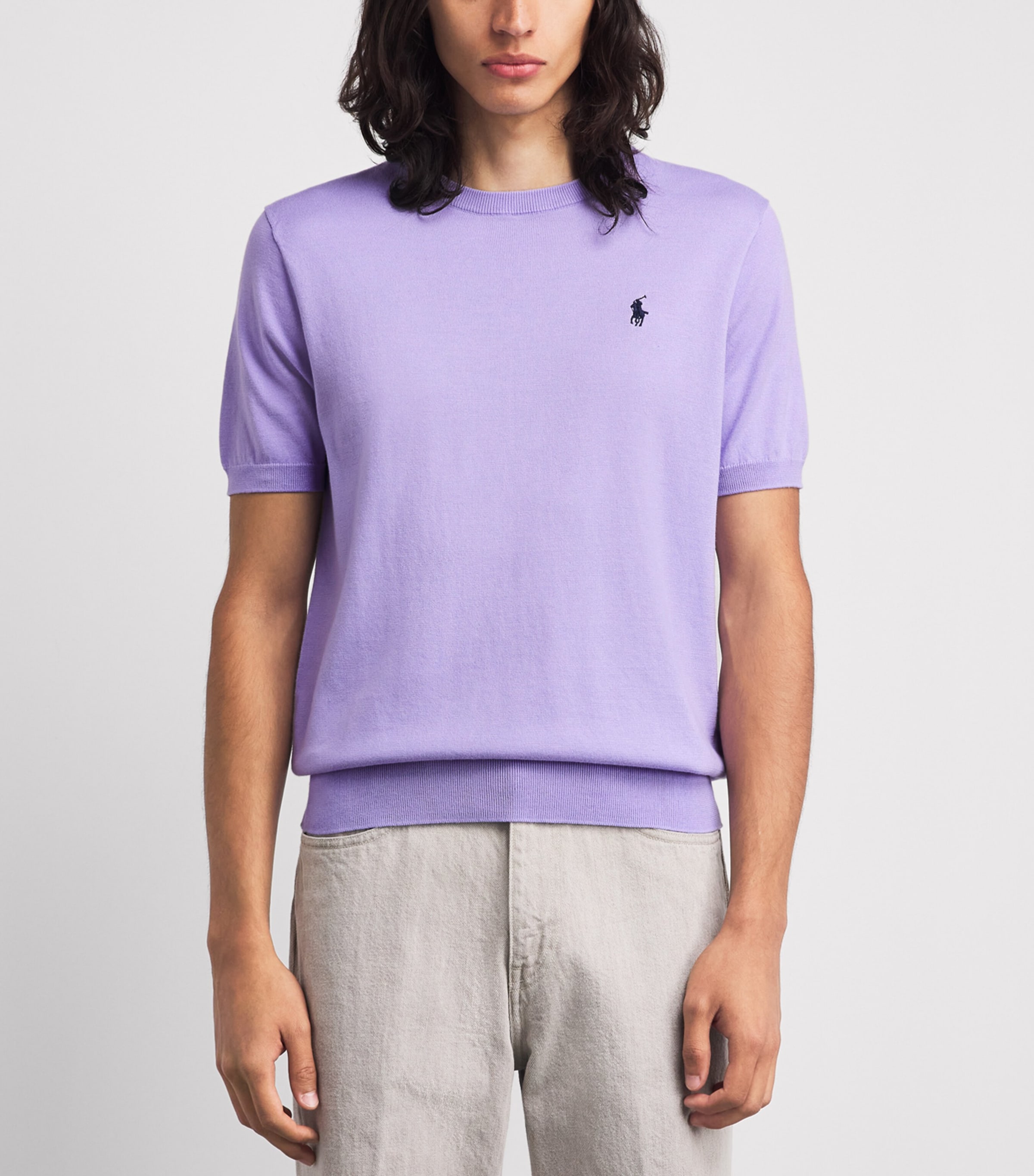 Polo Ralph Lauren Mens Polo Pony T-Shirt Powder Purple Image 4