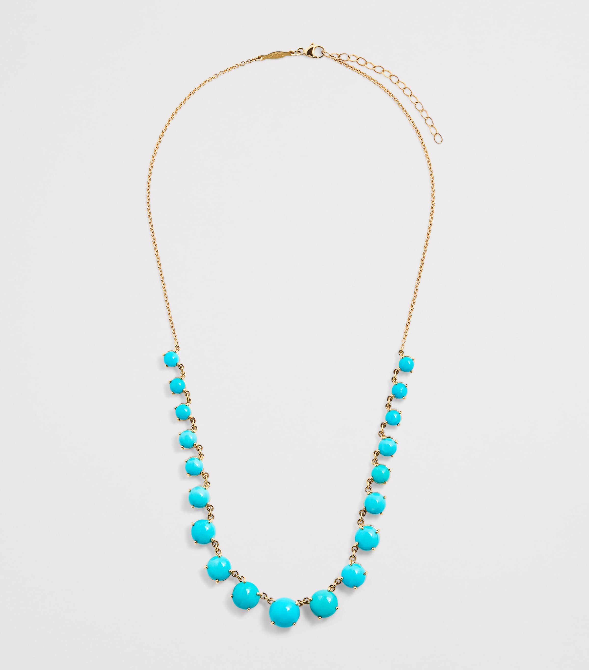 Yellow Gold and Turquoise Shaker Necklace YELLOW GOLD Image 3