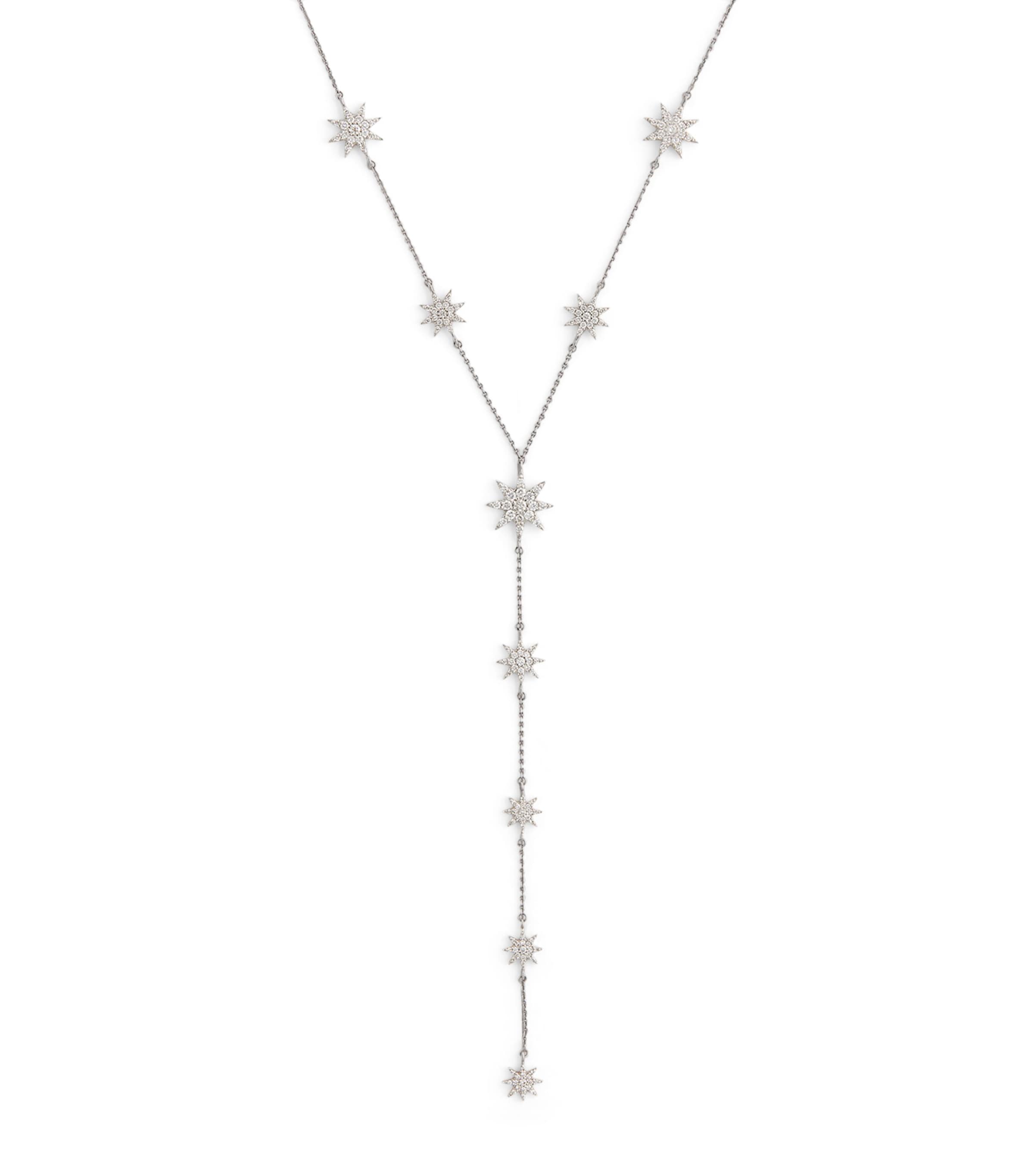 Bee Goddess White Gold And Diamond Star Light Venus Necklace