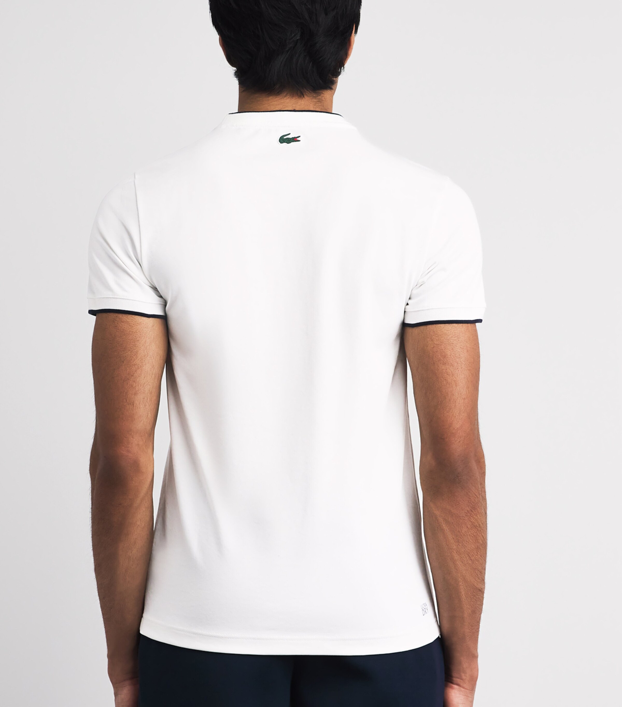 Lacoste Mens Contrast-Trim Pocket T-Shirt White Image 5