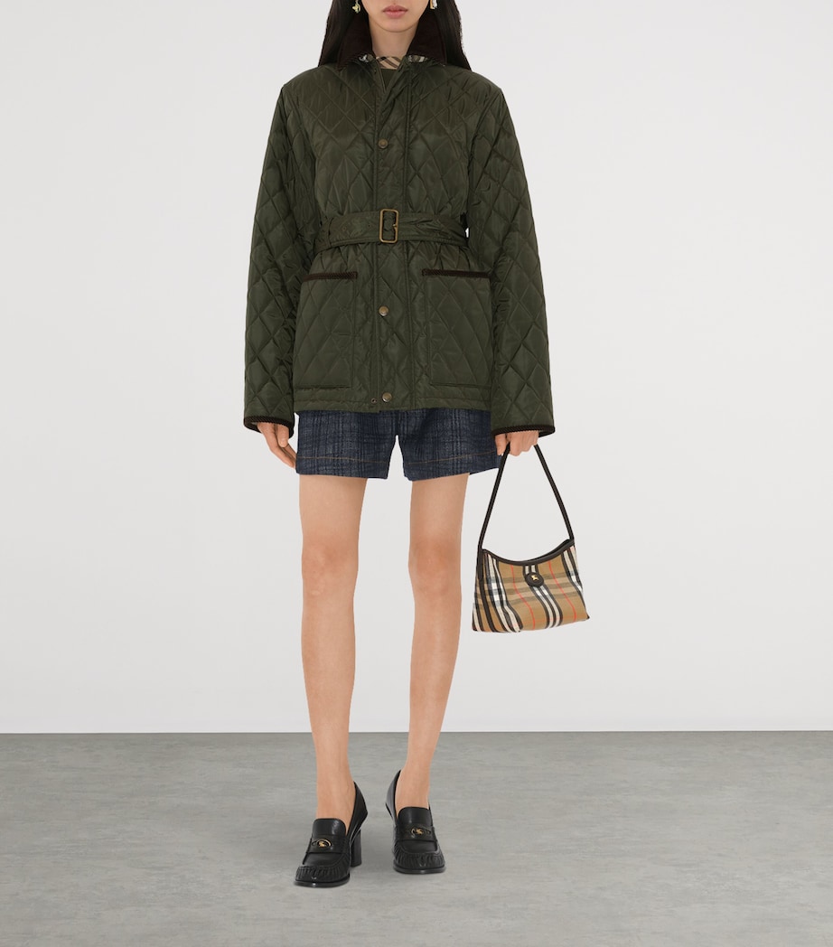 Quilted Belted Field Jacket SHALE Image 2