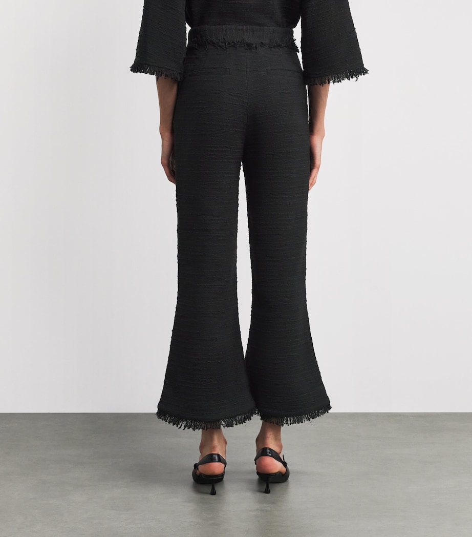 Cotton-Blend Mafaldana Trousers 050 BLACK Image 4