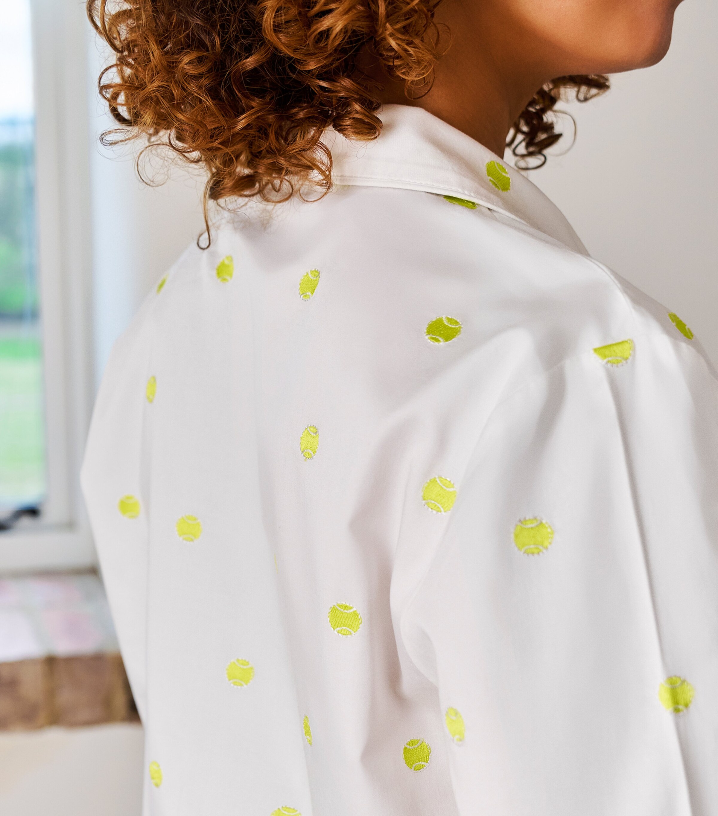 Christy x Wimbledon Tennis Ball Pyjama Set (Medium) White Image 3