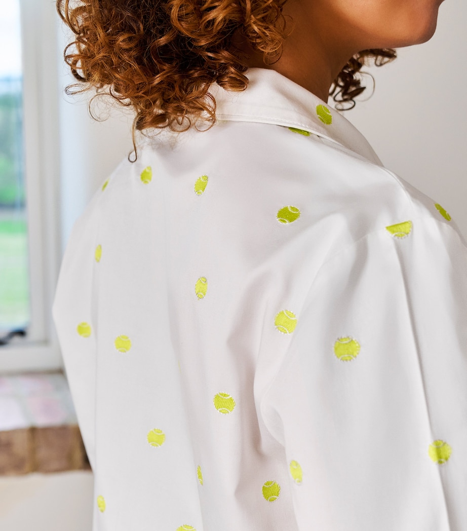 Christy x Wimbledon Tennis Ball Pyjama Set (Medium) White Image 3