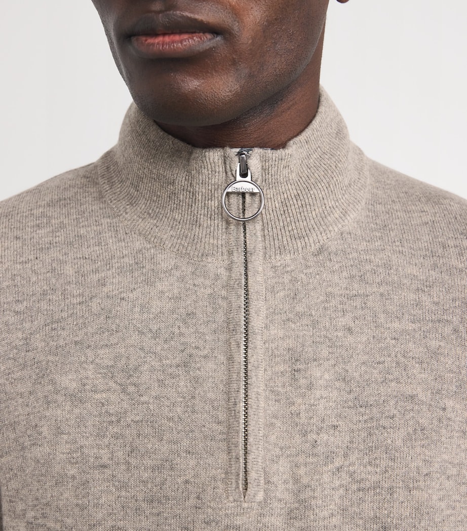 Wool-Cashmere Waterbury Quarter-Zip Sweater MIST Image 6