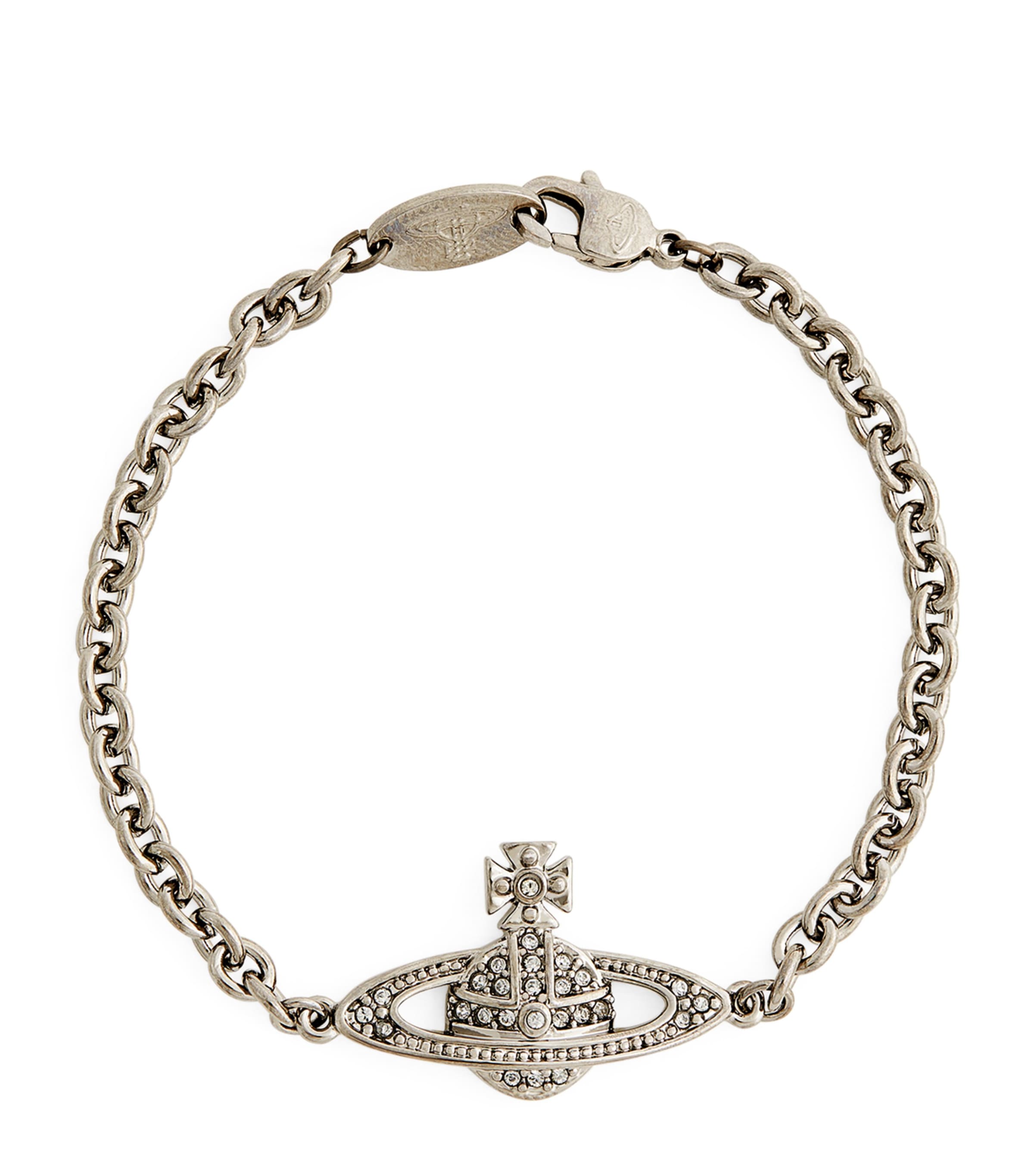 Vivienne Westwood Mini Bas Relief Orb Bracelet In Black