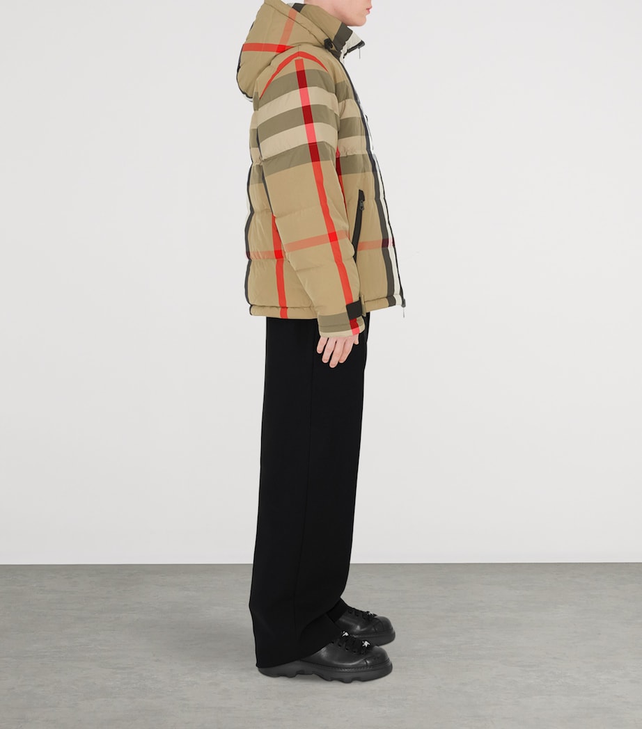 Burberry Mens Reversible Check Puffer Jacket A Beige/black Down Image 3