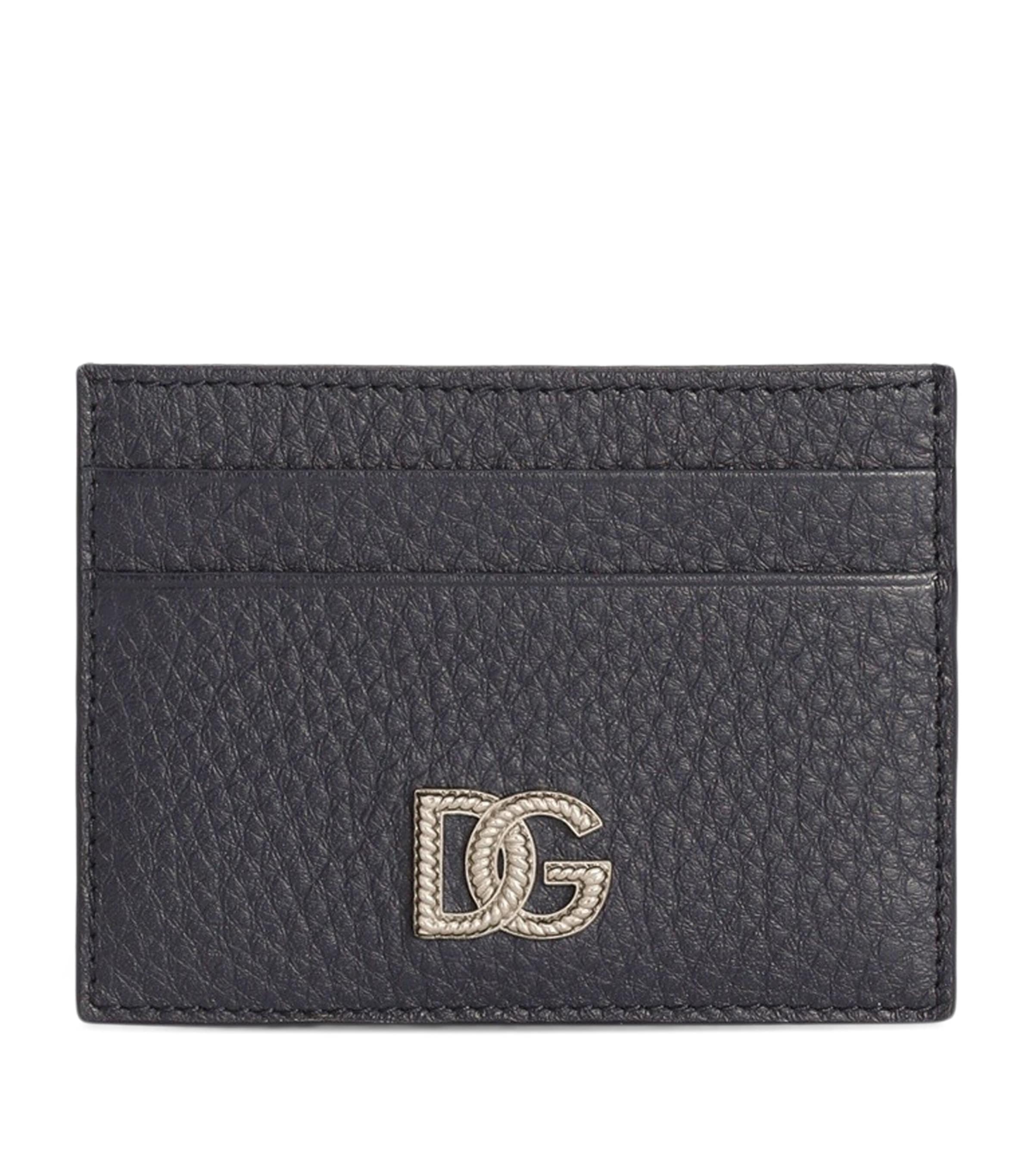 Dolce&Gabbana Leather DG Millennials Card Holder Blue Image 1