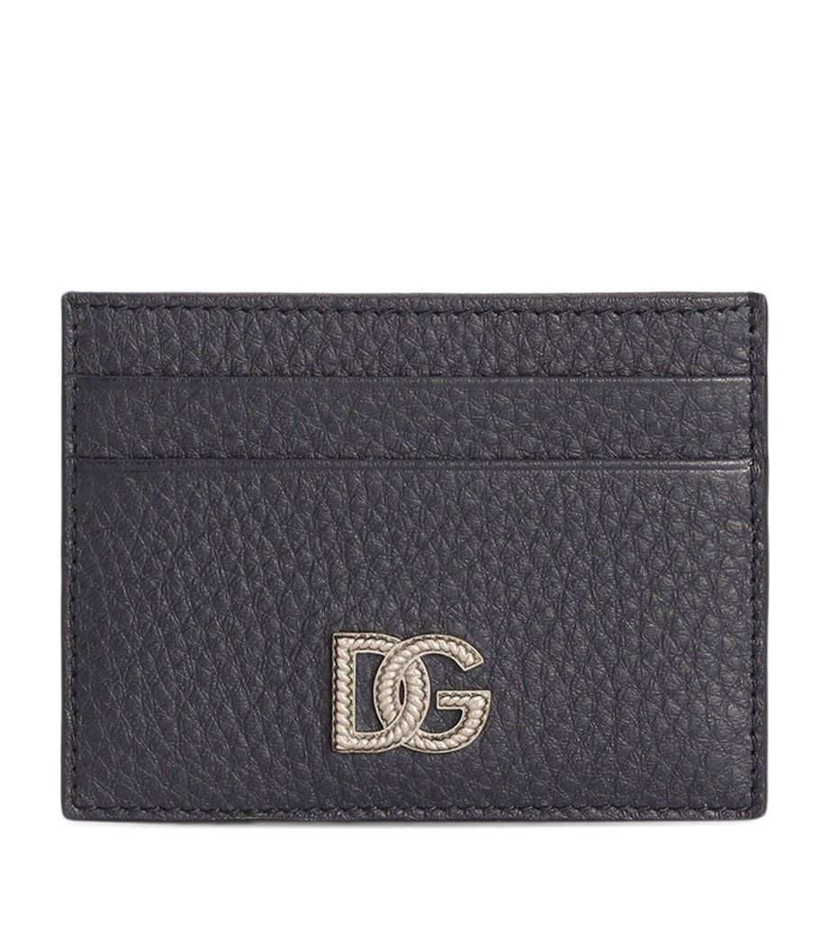 Dolce&Gabbana Leather DG Millennials Card Holder Blue Image 1