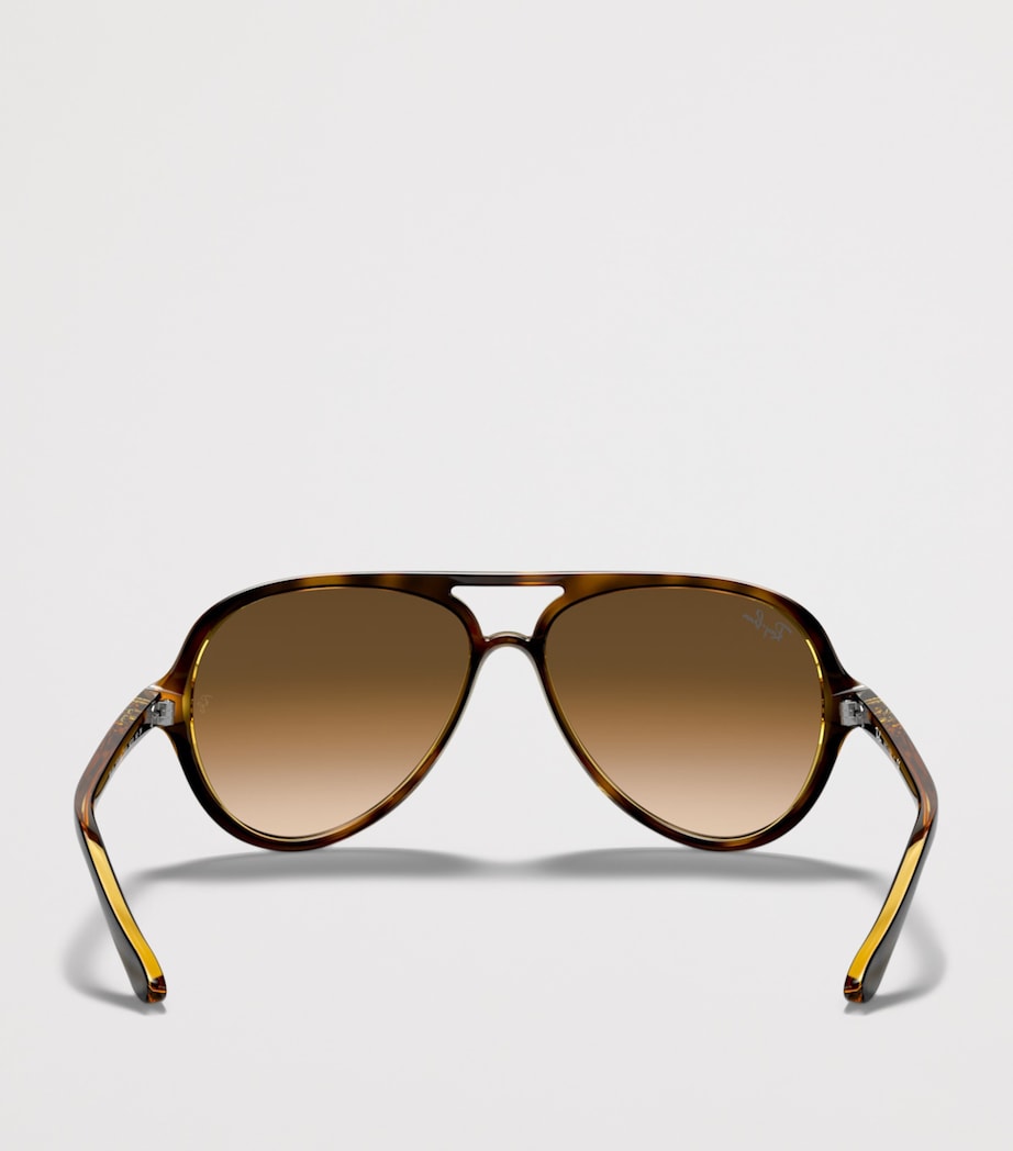 Ray-Ban Tortoiseshell Cats 5000 Classic Pilot Sunglasses Brown Image 4