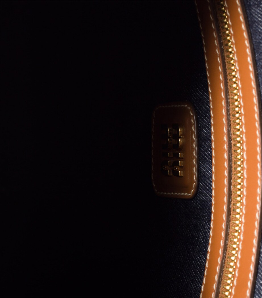 Miu Miu Denim Ivy Tote Bag Image 6
