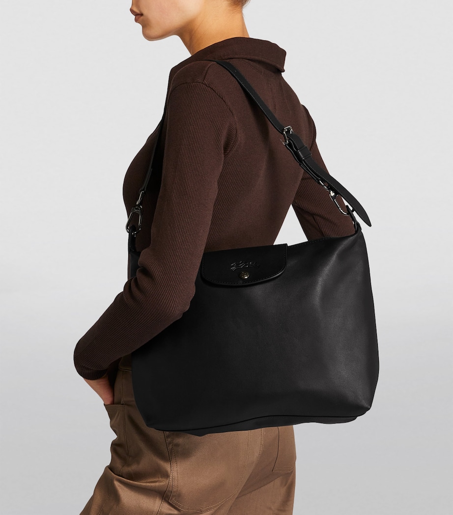 Medium Leather Le Pliage Xtra Hobo Bag 001 BLACK Image 5