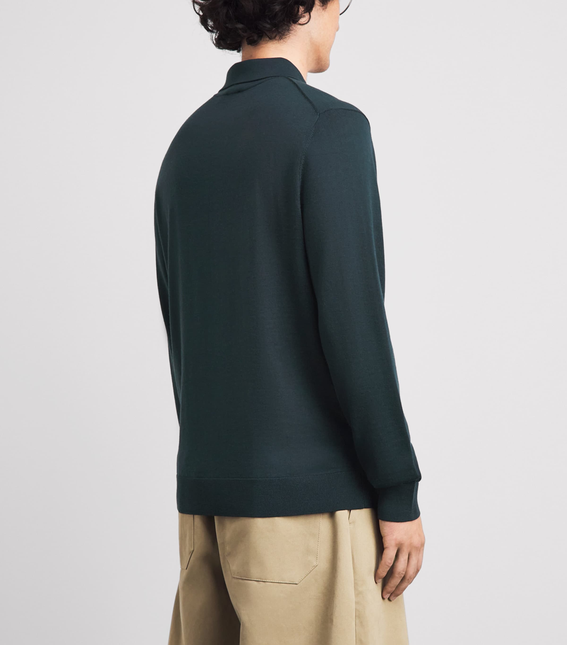 Paul Smith Mens Merino Wool Quarter-Zip Sweater Image 5