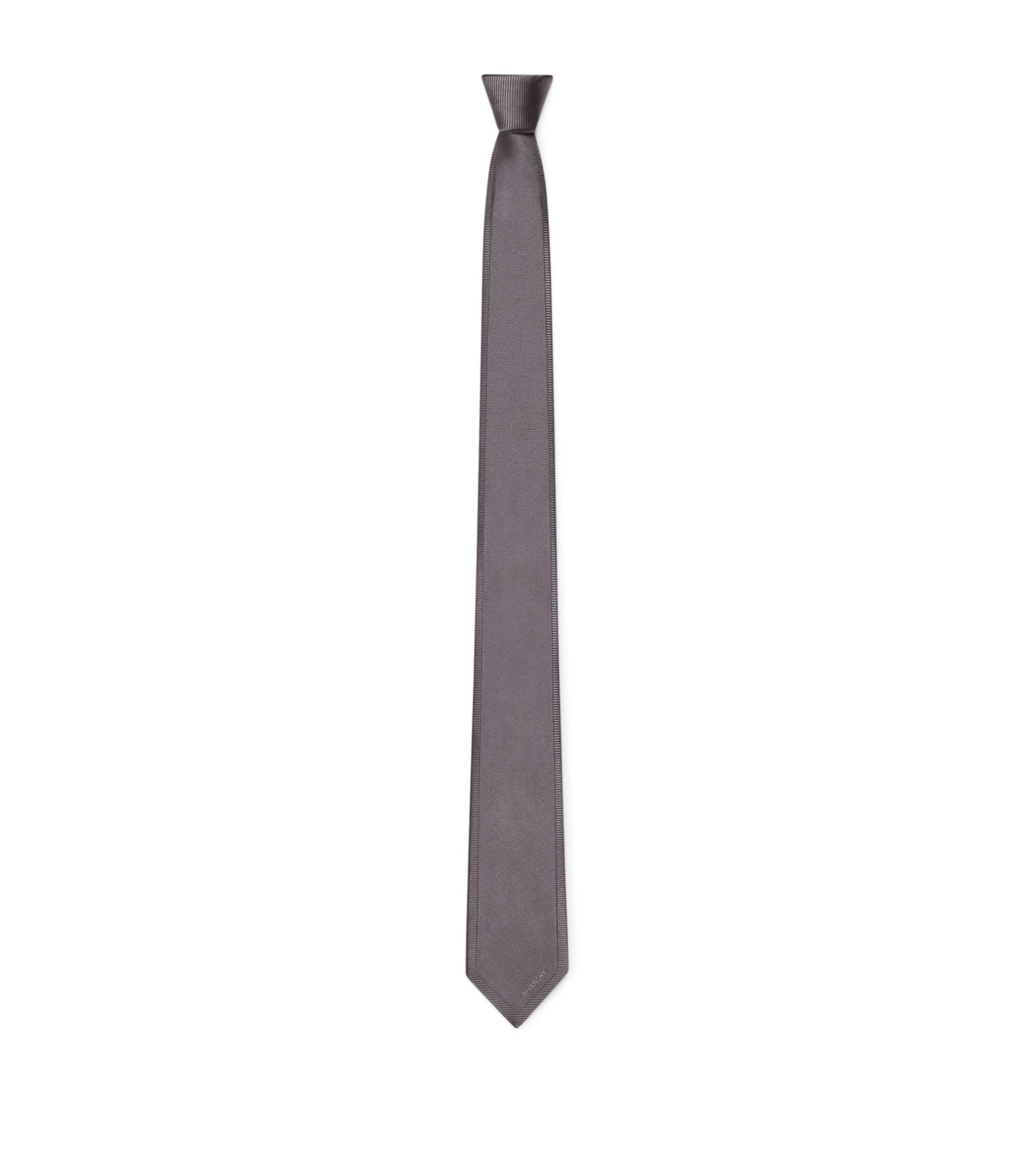 Silk Jacquard Stripe Tie MEDIUM GREY Image 1
