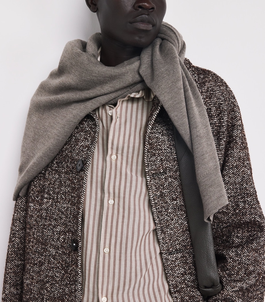 Cotton Stripe Gad Shirt WHITE/CIGAR Image 6