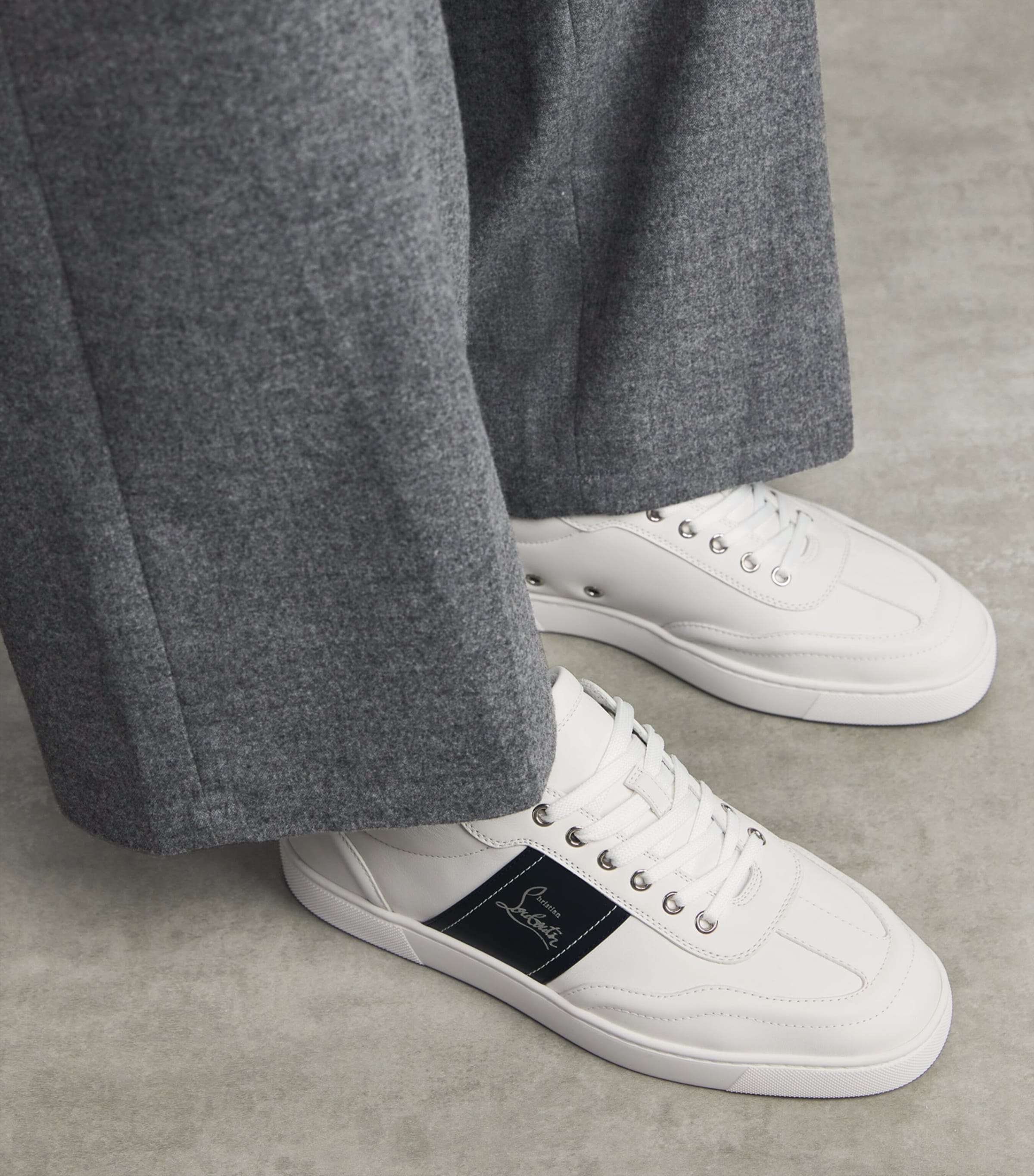 Christian Louboutin Retero Leather Low-Top Sneakers Image 2